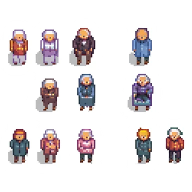 elderly people sticker