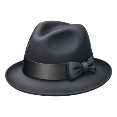 a fedora emoji with a ribbon sticker