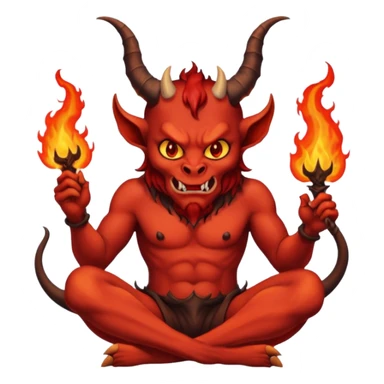 devil sit down in the infernum sticker