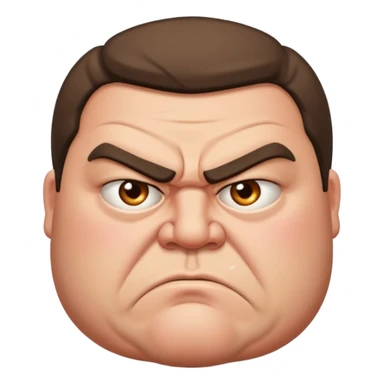 Fat angry man sticker