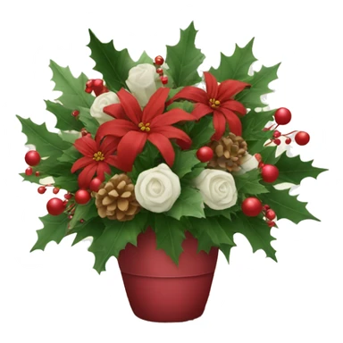 Christmas flower arrangement  sticker