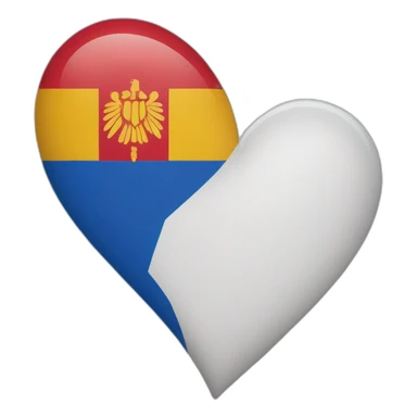 heart with the flag of Armenia and Central Africa inside sticker