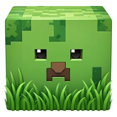Minecraft grass block sticker