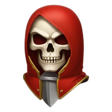 Skull knight red sticker