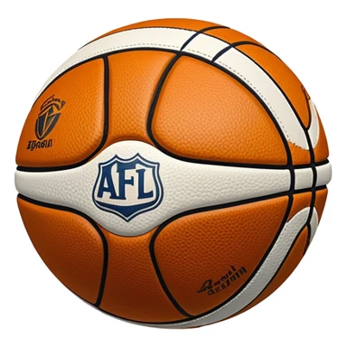 Cinematic Realistic image of an AFL ball with a rugged, textured leather surface and vibrant markings, rendered in rich detail with subtle signs of wear, set against a dynamic sports backdrop under energetic lighting sticker
