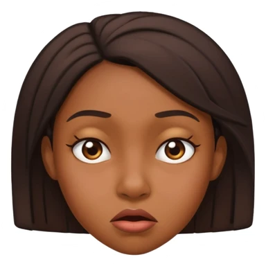 black girl with exaggerated disgusted face  sticker