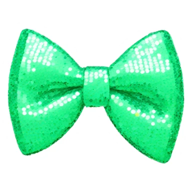 Sequin pastel mint green bow sticker