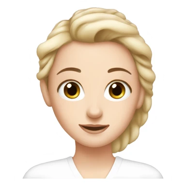 White girl doing skin care sticker