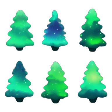 Northern lights emojis sticker