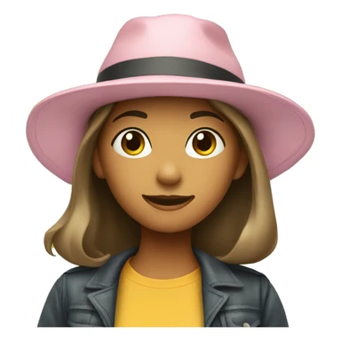 girl with hat in the park sticker