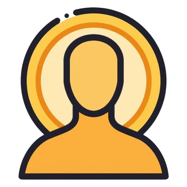 social media followers icon on a gold coin sticker