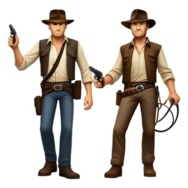 Indiana jones vs Han Solo sticker