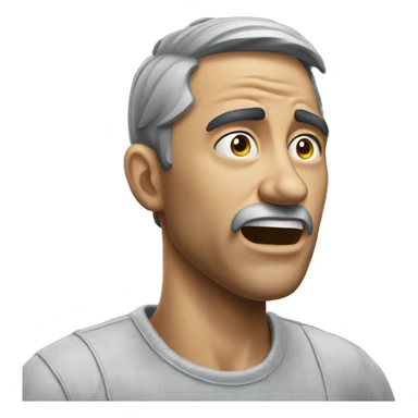 Photorealistic man scratches his head in confusion sticker