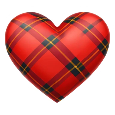 Tartan heart sticker