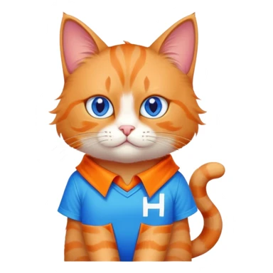 a hero cat with an H on his shirt  sticker