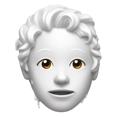 Face splased with white paint sticker