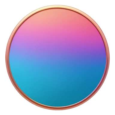 
One coin color in in gradient of turquoise, blue, pink, purple, and coral sticker