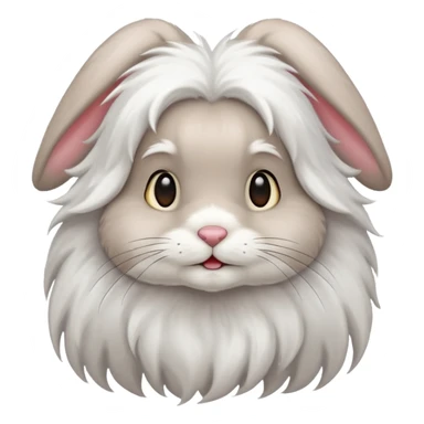 a christmas rabbit with long hair sticker