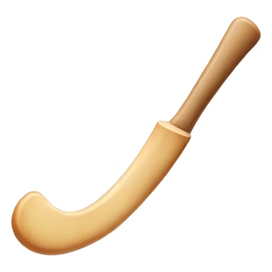 Piece of bread with long hair and a hockey stick sticker