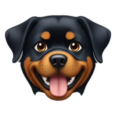 Rottweiler dog closed mouth sticker