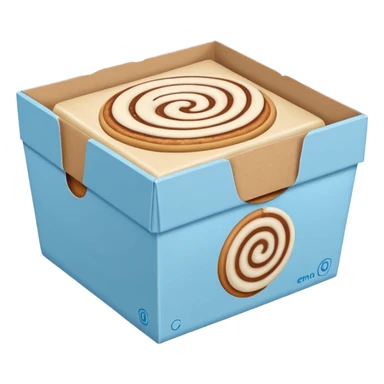 light blue cinnabon box sticker