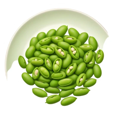 Plate of boiled edamame  sticker