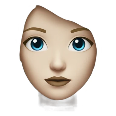 cyberpunk android girl with blue eyes and blonde hair sticker