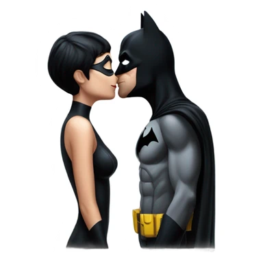 Batman and catwoman kiss sticker