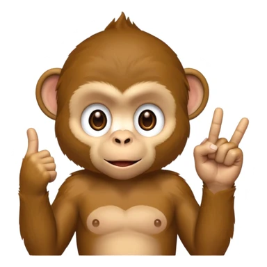 Monkey middle finger  sticker