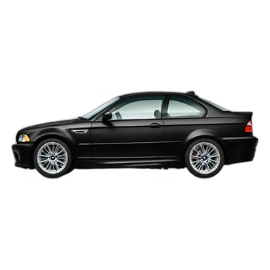 E46 BMW couleur noir sticker