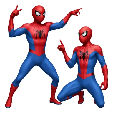 spiderman pointing at spiderman that is also pointing  sticker