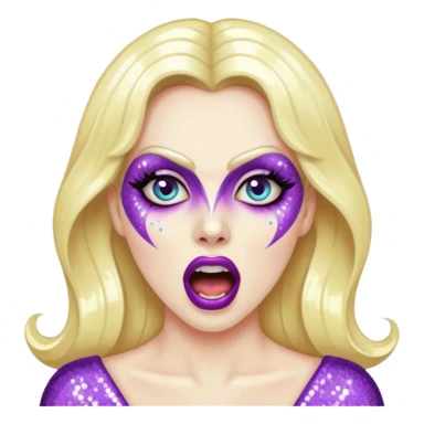 Glitter scream queen sticker