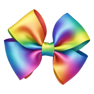 Rainbow hair bow sticker
