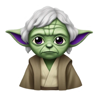 yoda with purple skin sticker