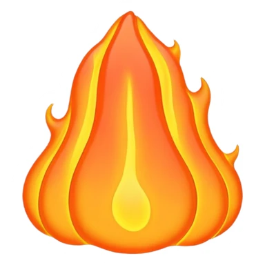 create an emoji of a little lava flow, no face just the lava, no volcano, something like a stain sticker