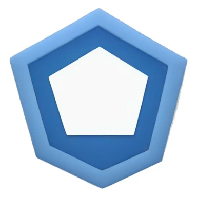 pentagon in blue  sticker