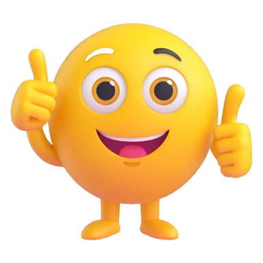 A yellow round emoji character with big eyes and a confident smile, clearly pointing both index fingers at itself. Strong “ME!” expression. Bold cartoon style, isolated on white sticker