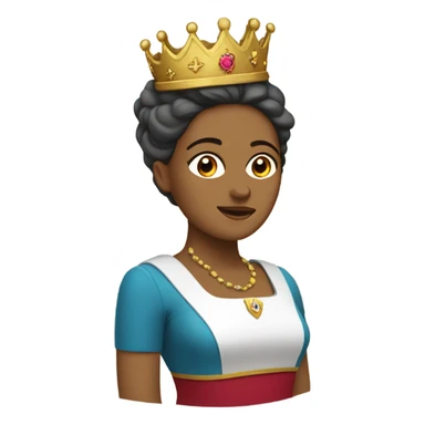 Mujer con barba y una corona en la cabeza  sticker