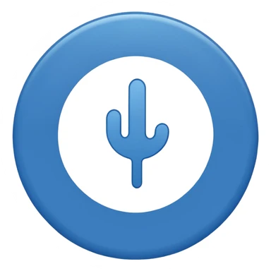 White tickmark inside a blue circle sticker