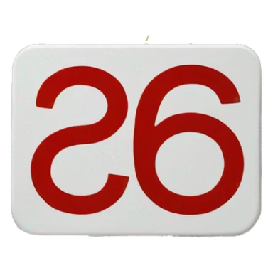 Red speed limit  sticker