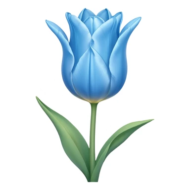 a single light blue tulip sticker