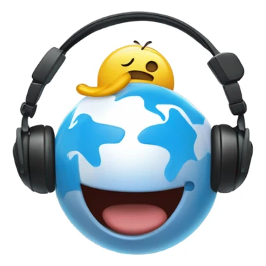 crea un moji feliz escuchando musica con un mando de play y pensando en un balon de futbol sticker