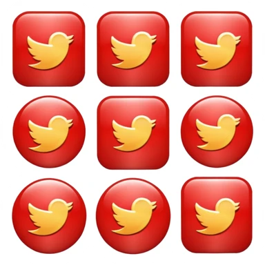 RED SOCIAL MIDIA POST BUTTON sticker