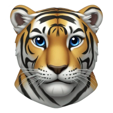 Tigre feroz en el mar azul sticker