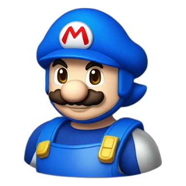 Mario-with-a-blue-shell sticker