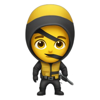Robber with yellow skin sticker