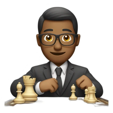 guy playing chess sticker