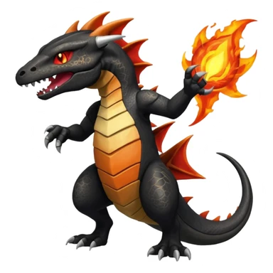 Shiny Fiery Volcanic Salandit-Marowak-Duskull-dragon sticker