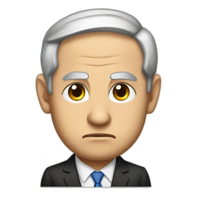 sad Benjamin Netanyahu sticker