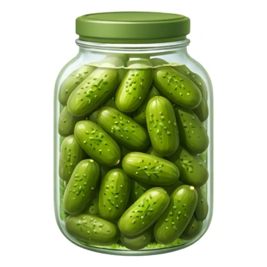 A dill pickle jar sticker